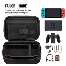 Load image into Gallery viewer, MoKo Carrying Storage Case for Nintendo Switch, Travel Carrying Storage Case Messenger Bag Compatible with Nintendo Switch Console, Dock, Controllers, Charger &amp; Cable - Black
