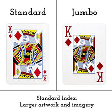 Load image into Gallery viewer, Brybelly 12 Decks (6 Red/6 Blue) Wide-Size, Regular Index Playing Cards Set – Plastic-Coated, Classic Poker Size
