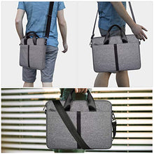 Load image into Gallery viewer, 15.6 Inch Laptop Sleeve Shoulder Bag Waterproof Briefcase Handbag for HP Envy X360/Pavilion 15.6, Acer Aspire/Chromebook 15, Dell Inspiron 15, Lenovo Yoga 730 15.6, ASUS MSI 15.6 Carrying Case, Gray
