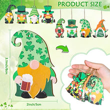 Load image into Gallery viewer, 48Pcs St. Patrick’s Day Wood Gnome Ornaments, Acejoz 8 Styles St. Patrick’s Day Ornaments Decorations with Shamrock, Leprechauns for Tree, Home Decor, Party Decoration
