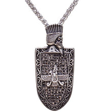 Load image into Gallery viewer, Asoodehdelan Silver Pt Cyrus The Great Farvahar Necklace Chain Iranian Persian Faravahar Gift (18&quot; Chain)
