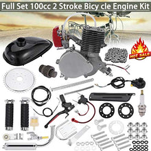 Load image into Gallery viewer, 100cc Bicycle Engine kit, 2 Stroke Motorized Bike Kit Petrol Gas Engine Kit, Turn Your Pedal Bike Into an Electric Bike (Silver)
