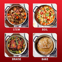 Load image into Gallery viewer, T-fal Enameled Cast Iron Round Casserole with Lid, 3.5 quart, Grey
