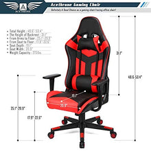Load image into Gallery viewer, Acethrone Gaming Chair Racing Office Computer Ergonomic Video Game Chair Backrest and Seat Height Adjustable Swivel Recliner with Headrest and Lumbar Pillow Esports Chair,Red
