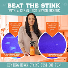 Load image into Gallery viewer, ANGRY ORANGE Pet Odor Eliminator for Strong Odor - Citrus Deodorizer for Dog Urine Smells on Carpet, Furniture &amp; Floors - Puppy Supplies﻿ (24 Fl Oz + UV Flashlight)
