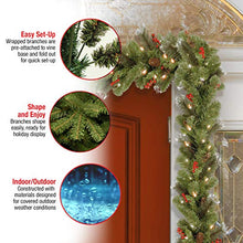 Load image into Gallery viewer, National Tree Company Pre-lit Artificial Christmas Garland | Flocked with Mixed Decorations and Lights | Crestwood Spruce - 9 ft
