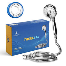 Load image into Gallery viewer, AquaBliss TheraSpa Hand Shower – 6 Mode Massage Shower Head with Hose High Pressure to Gentle Water Saving Mode - 6.5 FT No-Tangle Handheld Shower Head with Extra Long Hose &amp; Adj. Mount | Chrome
