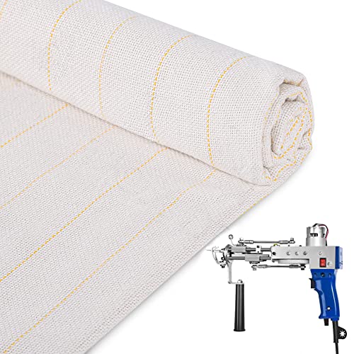 Primary Tufting Cloth with Marked Lines,Rug Backing Fabric,Monks Cloth for Cut/Loop Pile Tufting Gun, Punch Needle (82.7x39.4in)