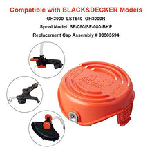Load image into Gallery viewer, THTEN SF-080 Trimmer Spools Cap Covers Compatible with Black Decker GH3000 LST540 Weed Eater with 90583594 Cap Covers Parts Auto-Feed Single Line (2 Pack)
