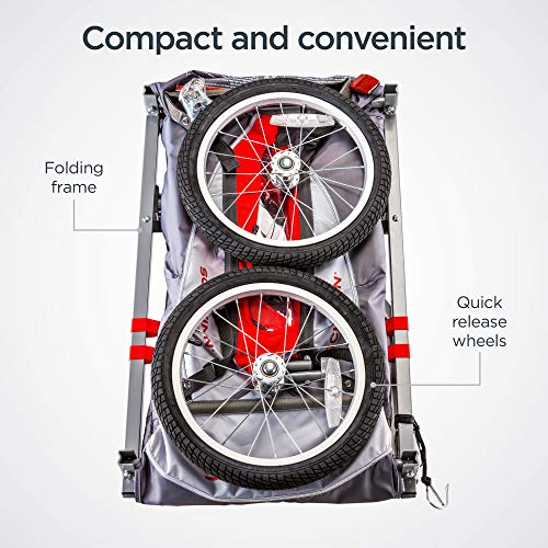 Load image into Gallery viewer, Schwinn Trailblazer Child Bike Trailer, Single Baby Carrier, Canopy, 16-inch Wheels, Red