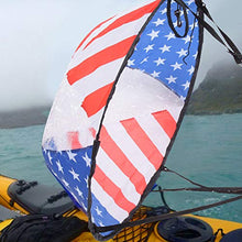 Load image into Gallery viewer, Tgoon Hot Wind Paddle, Foldable 108CM Wind Sail Paddle Flag Pattern with Transparency Window for Canoeing Kayak Sailboat
