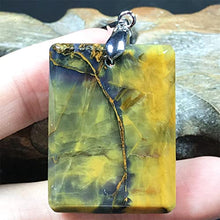 Load image into Gallery viewer, Natural Pietersite Stone Pendant Pietersite Crystal Stone Jewelry For Women Men Healing Energy Luck Gift 34x25x9mm rectangle Beads Silver Rare Gemstone AAAAA
