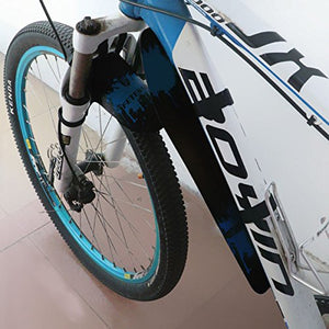 FETESNICE Adjustable MTB Bike Fender, Front/Rear/Downtube Mud Guards, Bicycle Mudguards Set (Blue)