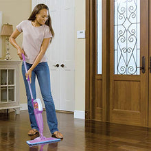Load image into Gallery viewer, Rejuvenate Click N Clean Multi-Surface Spray Mop System Complete Bundle Includes Free Click-On Pro Grade Grout Brush 1 x 32oz No-Bucket Floor Cleaner (bundle with 3 reusable microfiber pads)
