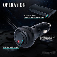 Load image into Gallery viewer, Xprite White Red 16 LED High Intensity Emergency Hazard Warning Strobe Lights w/Suction Cups for Volunteer Firefighter Law Enforcement Vehicles Truck Interior Roof Windshield Dash Deck Flash Light
