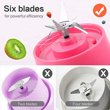Load image into Gallery viewer, Tenswall Portable, Personal Size Blender Shakes and Smoothies Mini Jucier Cup USB Rechargeabl, pink
