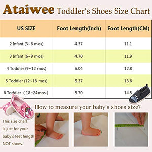 Ataiwee Baby Boy Girl Shoes, Toddler Infant First-Walking Sneakers, No-Slip Soft Sole Slip-on Cotton Canvas Shoes. (2006003,LN/DS,3)