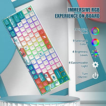 Load image into Gallery viewer, XVX M84 Wireless/Wired Mechanical Keyboard, Compact 84 Keys Hot Swappable Gaming Keyboard, N-Key Rollover RGB Backlit Custom Keyboard for Windows Mac PC Gamers(Coral Sea Theme, Gateron Yellow Switch)
