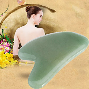 Rosenice Aventurine Gua Sha Scraping Massage Tools, Natural Stone Guasha Board for SPA Acupuncture Therapy Trigger Point Treatment (Gua sha Board)