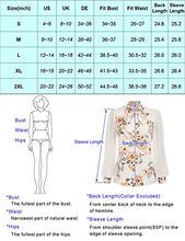 Load image into Gallery viewer, Kate Kasin Women Long Sleeve Sheer Blouse Womens Chiffon Floral Printed Blouse Elegant Green L
