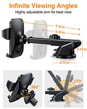 Load image into Gallery viewer, VANMASS Universal Car Phone Mount,【Patent &amp; Safety Certs】 Upgraded Handsfree Stand, Phone Holder for Car Dashboard Windshield Vent, Compatible iPhone 13 12 11 Pro Max Xs XR X 8, Galaxy s20 Note 10 9

