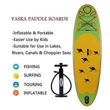 Load image into Gallery viewer, YASKA Children Inflatable Stand Up Paddle Board with SUP, Hand Pump, Adjustable Aluminum Floating Paddle, Repair Kit, Rucksack and Bottom Fin for Paddling
