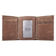 Load image into Gallery viewer, Carhartt Men's Standard Trifold, Durable Wallets, Available in Leather and Canvas Styles, Original Workwear (Brown), One Size
