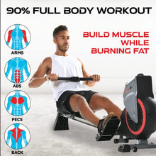 Load image into Gallery viewer, Air &amp; Magnetic Rowing Machine with On Demand Coaching|14 Levels Dual Resistance| by Fitness Reality
