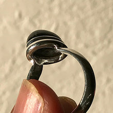 Load image into Gallery viewer, Genuine Black Star Diopside 925 Sterling Silver Engagement Ring Size 7.25, 7.75, 8, 8.5
