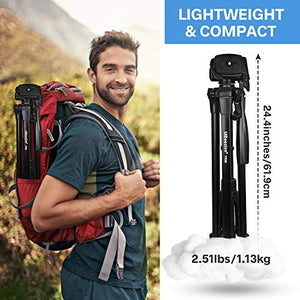 72-inch Camera Tripod, UBeesize Portable Aluminum Alloy Tripod & Monopod with Wireless Remote Shutter, Professional Travel Video Tripods with Carry Bag & Phone Holder for DSLR Cameras, Cell Phones.