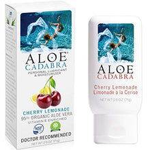 Load image into Gallery viewer, Aloe Cadabra Flavored Personal Lubricant &amp; Organic Moisturizer for Anal, Sex, Oral, Women, Men &amp; Couple, Cherry Lemonade 2.5 Ounce
