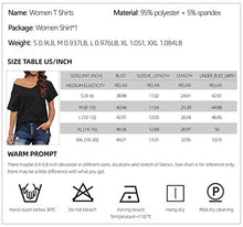 Load image into Gallery viewer, Uusollecy Womens Summer Tshirts Crewneck Short Sleeve Graphic Tee Shirts Loose Fit Ins Style Tees and Tops Black Small
