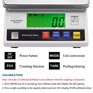 CGOLDENWALL High Precision Scale 10kg 0.1g Digital Accurate Electronic Balance Lab Scale Laboratory Industrial Scale Weighing and Counting Scale Scientific Scale CE 0.1g (10kg, 0.1g)