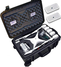 Load image into Gallery viewer, Case Club Pre-Cut Waterproof Drone Case with Wheels, Extension Handle &amp; 2 Moisture Absorbing Silica Gel - Fits DJI Phantom 4 (Propellers On)
