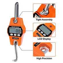 Load image into Gallery viewer, RUOQUTWK Digital Hanging Scale, with Precision Sensor 660LB Spring Hanging Weight Scale for Fish, Hunting, Fishing, Bicycles, Large Luggage, Farm, Meat Scale, Etc. (Crane Scale 300 kg Orange)

