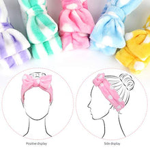 Load image into Gallery viewer, Bow HeadBands, Teenitor Women Headbands for Makeup Cosmetic Facial Shower Spa Elastic Hair Band Hairlace Headband for Baby girls Yellow Blue Green Purple Pink, 5pcs

