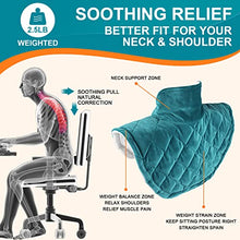 Load image into Gallery viewer, Enlarged 2.5lb 24&quot; x 33&quot; Weighted Heating Pad for Neck and Shoulders - 2S Fast Heat Up Heating Pad for Neck Shoulder Pain Relief, 6 Heat Settings 22 Timers Neck Heating Pad, Christmas Gifts for Women
