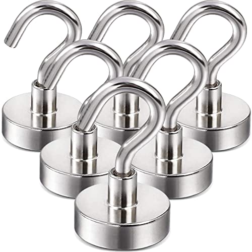 Magnetic Hooks, Facilitate Hook for Cruise, Home, Kitchen, Workplace, Office and Garage, Pack of 6