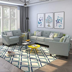 Harper & Bright Designs 3 Pieces Living Room Sets, Living Room Furniture Sofa Set Include Armchair Loveseat Couch