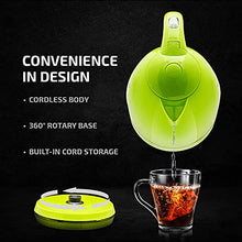 Load image into Gallery viewer, Ovente Electric Kettle 1.7 Liter Cordless Hot Water Boiler, 1100W with Automatic Shut-Off and Boil Dry Protection, Fast Boiling BPA-Free Portable Instant Heater for Making Tea, Coffee, Black KP72B
