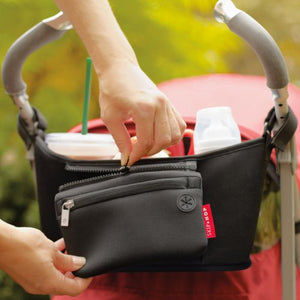 Skip Hop Universal Stroller Organizer: Insulated Beverage and Essentials Stroller Caddy, Black