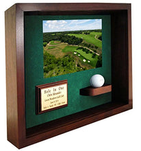 Load image into Gallery viewer, Eureka Golf Products Hole in One Ball &amp; Scorecard or Photo Shadowbox Display-Free Engraved Plate
