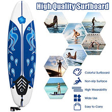 Load image into Gallery viewer, GYMAX Surfboard, 6FT Stand Up Paddle Board with Removable Fins &amp; Safety Leash, Lightweight Non-Slip Paddle Board for Teenagers, Adult, Beginners (Daisy)
