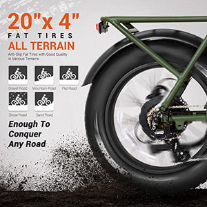 ADDMOTOR M-81 Electric Bike for Adults, 105 Miles, 48V 20AH Removable Samsung Battery UL Certified, 750W Long-Tail Cargo Electric Bicycle, 20"x4" Fat Tire Ebike, 7 Speeds, Suspension Fork (Carrot)