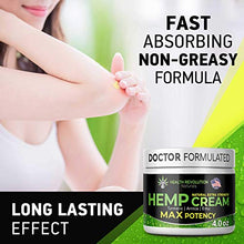 Load image into Gallery viewer, Extra Strength Hemp Cream Pain Relief Rub – Only 3rd Party Tested Product To Verify Strength/Results. All Natural for Nerve-Sciatic, Muscle, Back Pain &amp; Inflammation, with Arnica, MSM, Emu, Turmeric
