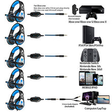 Load image into Gallery viewer, Pacrate Gaming Headset for Xbox One,Xbox Series X,PS4, PS5,PC, Mac,Laptop with Noise Cancelling Mic - Surround Gaming Headphones - Soft Memory Over Ear PS4 Headset with LED Light for Child, Men, Women
