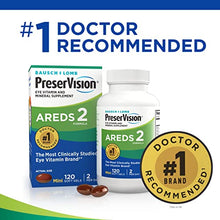 Load image into Gallery viewer, PreserVision AREDS 2 Eye Vitamin &amp; Mineral Supplement, Contains Lutein, Vitamin C, Zeaxanthin, Zinc &amp; Vitamin E, 120 Softgels (Packaging May Vary)
