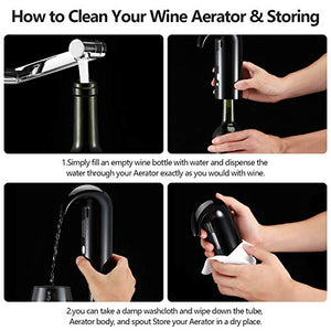 Wine Aerator Electric Wine Decanter Best Sellers One Touch Red -White Wine Accessories Aeration Work with Wine Opener for Beginner Enthusiast - Spout Pourer - wine preserver