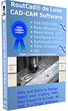 Load image into Gallery viewer, CAD-CAM CNC Mill Software for Mach 3-4, Linux CNC, EMC2, Fanuc, CNC 3040. Design your part and generate the g-code with a single easy to use software, plus many tutorial training videos included.
