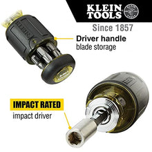 Load image into Gallery viewer, Klein Tools 32308 Multi-bit Stubby Screwdriver, Impact Rated 8-in-1 Adjustable Magnetic Tool with Phillips, Slotted, Square and Nut Driver
